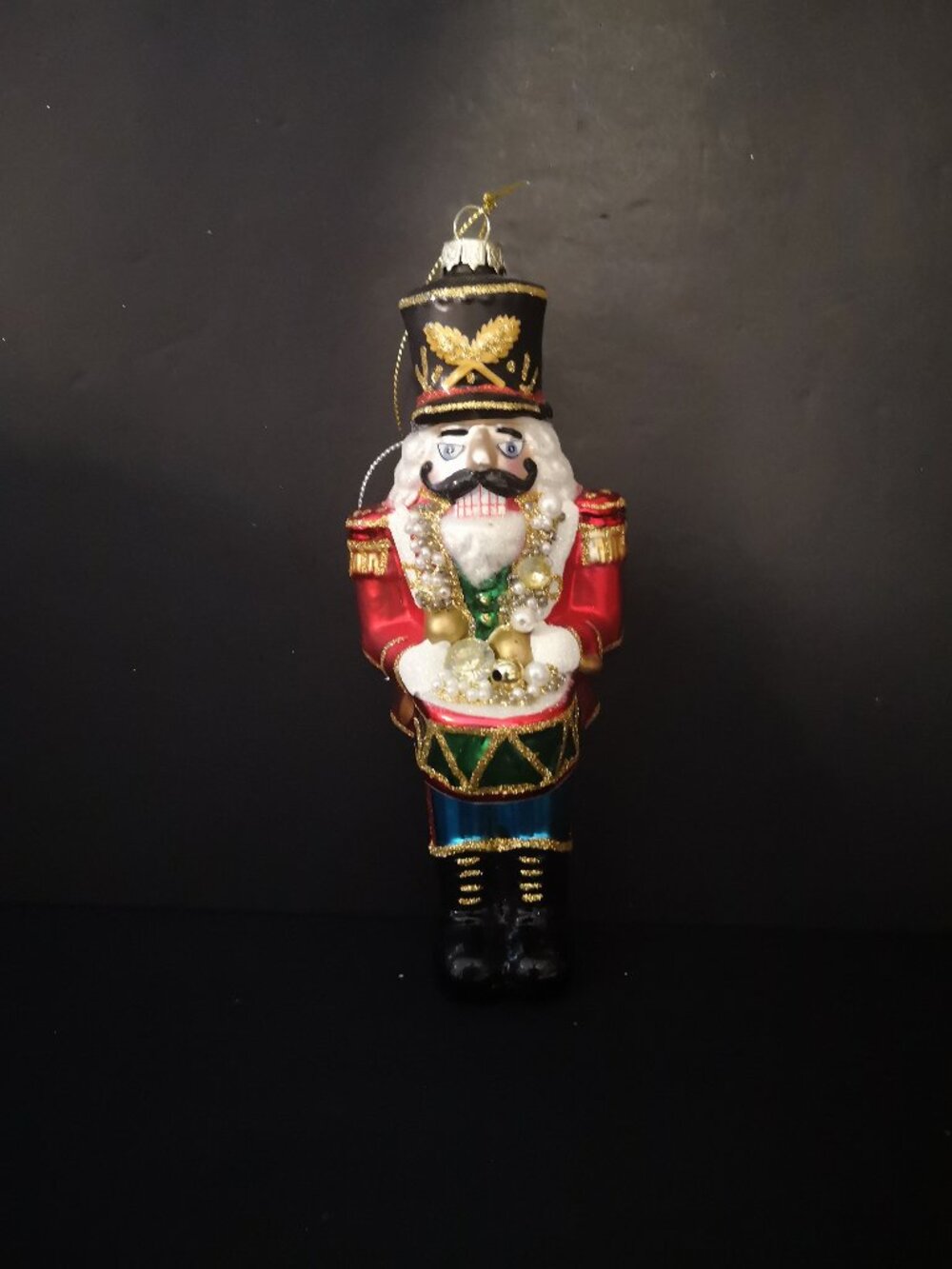 Nordstrom Hand Blown & Painted Glass Old World Christmas Nutcracker Ornament
